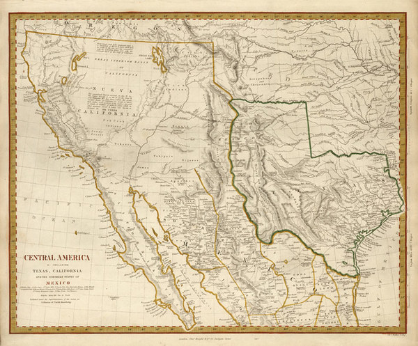 43-Texas, Southwest, Rocky Mountains and California Map By SDUK