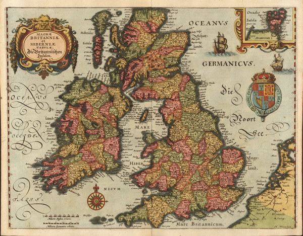 50-Europe and British Isles Map By Matthaus Merian