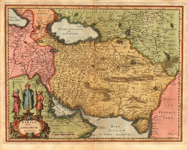 67-Asia, Central Asia & Caucasus and Middle East Map By Matthaus Merian