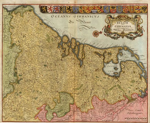 23-Europe and Netherlands Map By Matthaus Merian