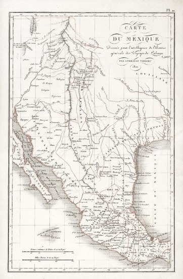 82-Texas, Southwest, Rocky Mountains and Mexico Map By Ambroise Tardieu