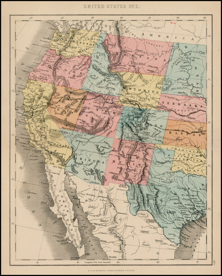 62-Plains, Southwest, Rocky Mountains and California Map By H.G. Collins