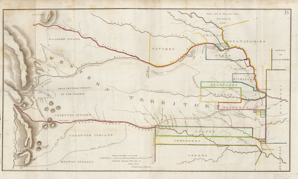 82-Plains and Rocky Mountains Map By Col. Henry P. Dodge / Lt. Enoch Steen