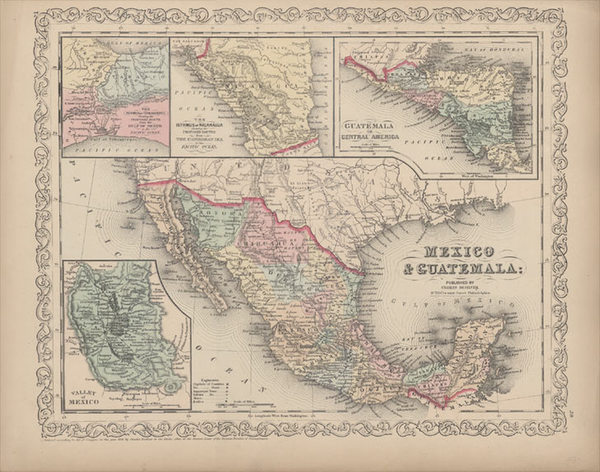 76-Texas, Southwest, Mexico and California Map By Charles Desilver