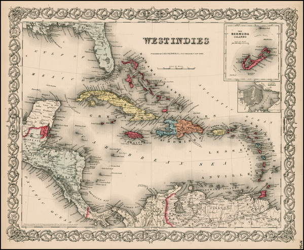 9-World, Atlantic Ocean, Australia & Oceania and Oceania Map By Joseph Hutchins Colton