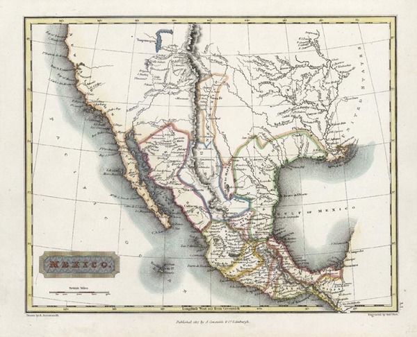 100-Texas, Southwest, Rocky Mountains and California Map By Aaron Arrowsmith