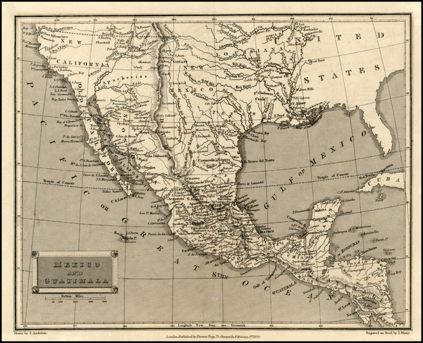 90-Texas, Southwest, Rocky Mountains and California Map By Thomas Tegg