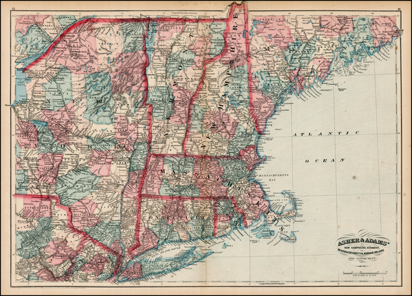 19-New England and Canada Map By Asher  &  Adams