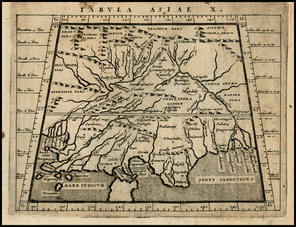 100-Asia, India and Central Asia & Caucasus Map By Giovanni Antonio Magini