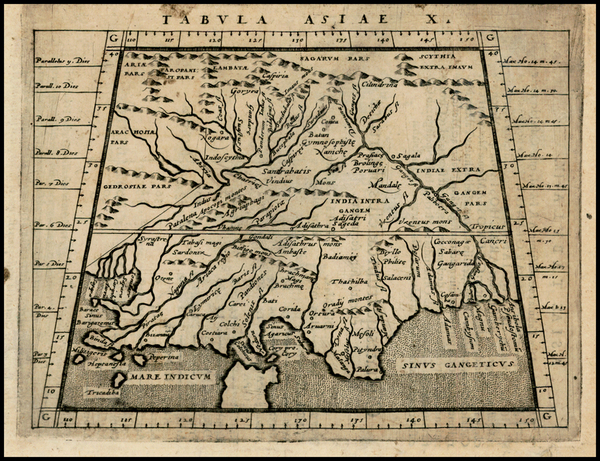 0-Asia, India and Central Asia & Caucasus Map By Giovanni Antonio Magini