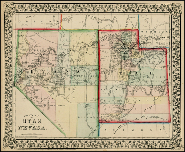 59-Southwest and California Map By Samuel Augustus Mitchell Jr.