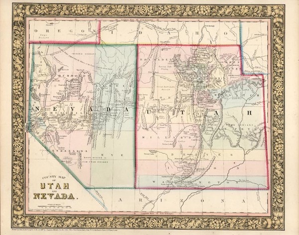 86-Southwest and California Map By Samuel Augustus Mitchell Jr.