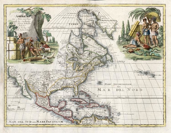 14-North America Map By Johann Justine Gebauers