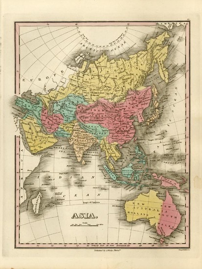 44-Asia, Asia, Australia & Oceania and Australia Map By Anthony Finley