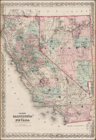 56-California Map By G.W.  & C.B. Colton