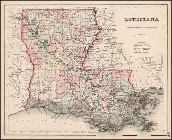 73-South Map By Joseph Hutchins Colton