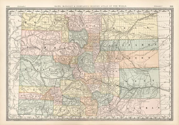 82-Southwest and Rocky Mountains Map By Rand McNally & Company