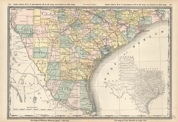 18-Texas and Southwest Map By Rand McNally & Company