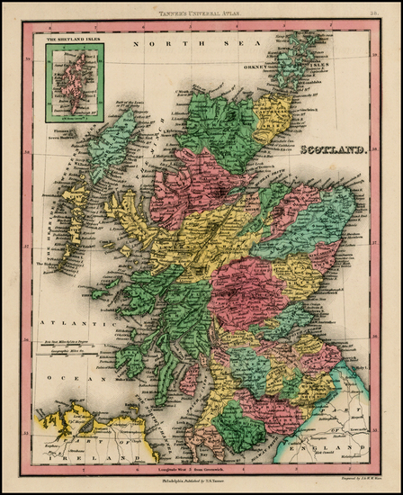 45-Scotland Map By Henry Schenk Tanner