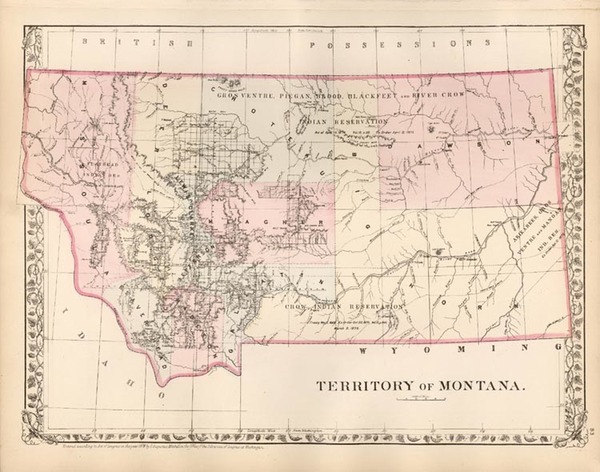 29-Plains and Rocky Mountains Map By Samuel Augustus Mitchell Jr.