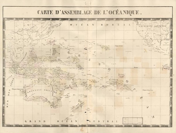 87-Pacific and Oceania Map By Philippe Marie Vandermaelen