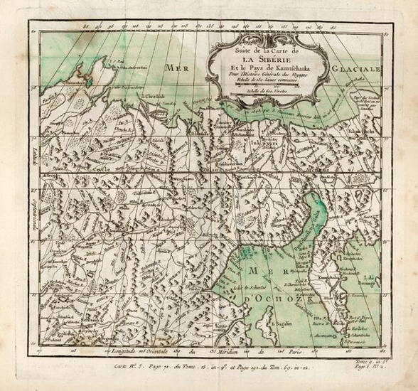 32-Asia, Central Asia & Caucasus and Russia in Asia Map By Jacques Nicolas Bellin