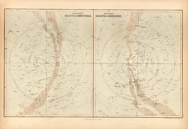 4-World, Celestial Maps and Curiosities Map By Adam & Charles Black