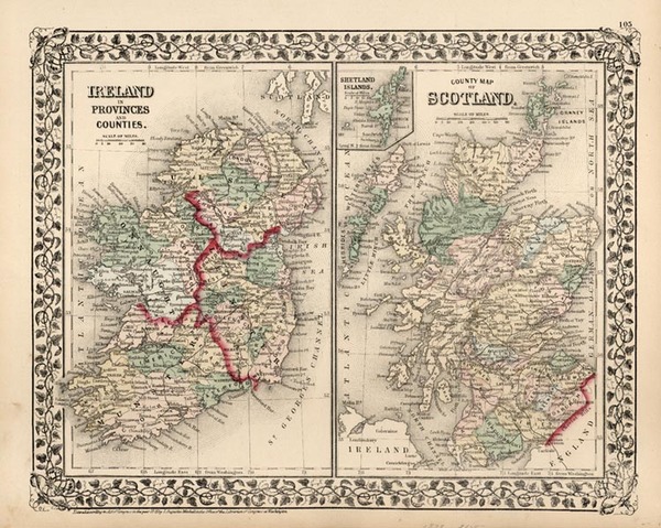 78-Europe and British Isles Map By Samuel Augustus Mitchell Jr.