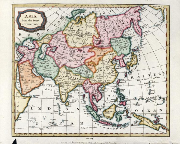 39-Asia and Asia Map By Charles Brightly  &  T. Kinnersley