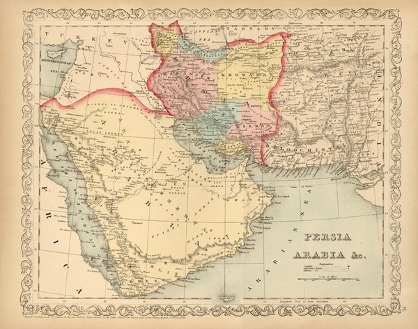 57-Asia, Central Asia & Caucasus and Middle East Map By Charles Desilver