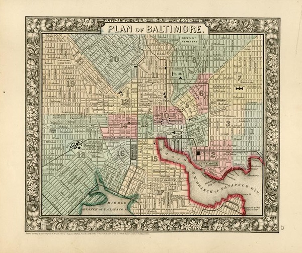 3-Mid-Atlantic Map By Samuel Augustus Mitchell Jr.