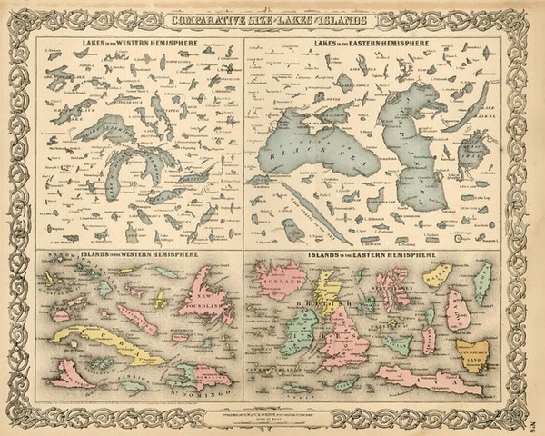 60-Midwest and Curiosities Map By G.W.  & C.B. Colton