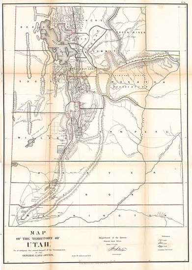 5-Southwest and Rocky Mountains Map By General Land Office