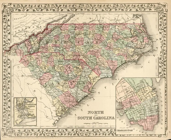 67-Southeast Map By Samuel Augustus Mitchell Jr.