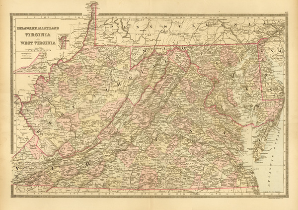 59-Mid-Atlantic and Southeast Map By Wm. Bradley & Co.