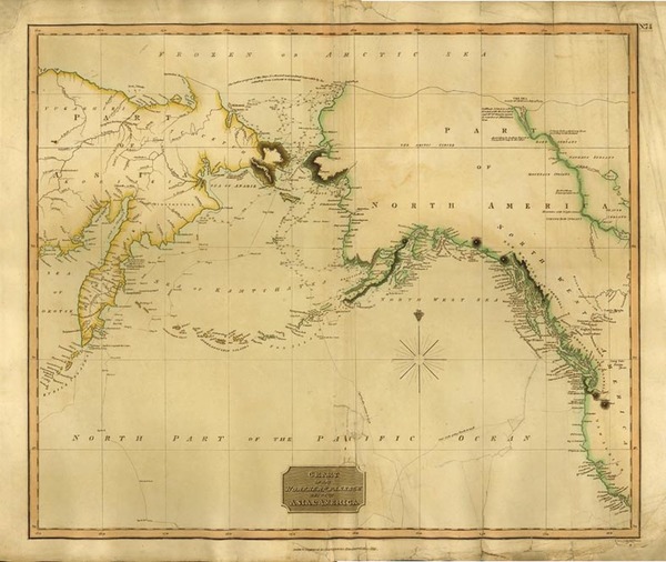 81-World, Alaska, Pacific and Canada Map By John Thomson