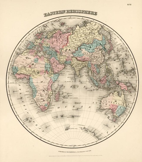 19-World, Eastern Hemisphere, Polar Maps, Atlantic Ocean, Australia & Oceania and Oceania Map 