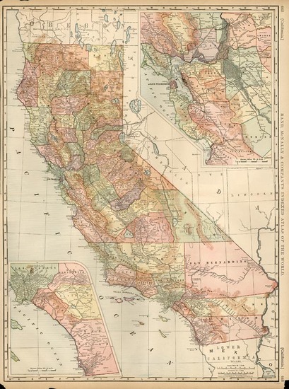 20-California Map By William Rand  &  Andrew McNally