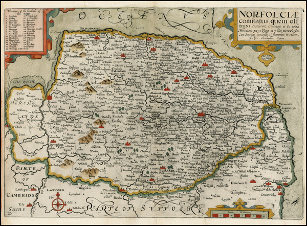 4-British Isles Map By William Kip / Christopher Saxton