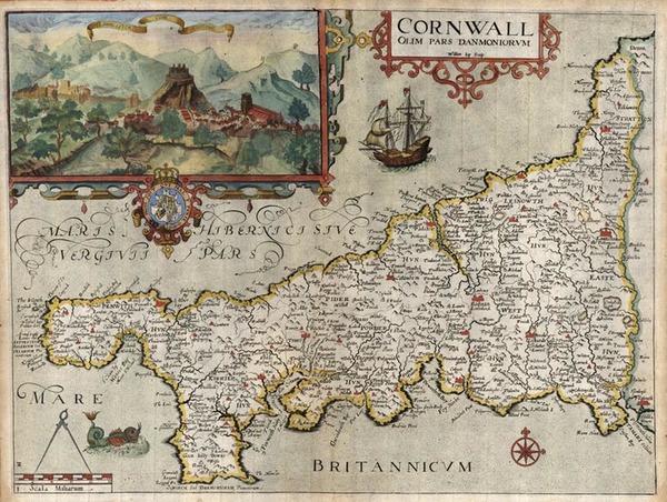 54-Europe and British Isles Map By William Kip / Christopher Saxton