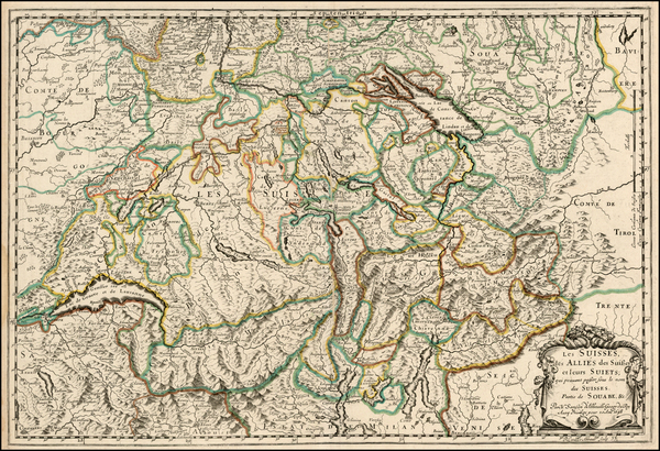 17-Switzerland Map By Nicolas Sanson