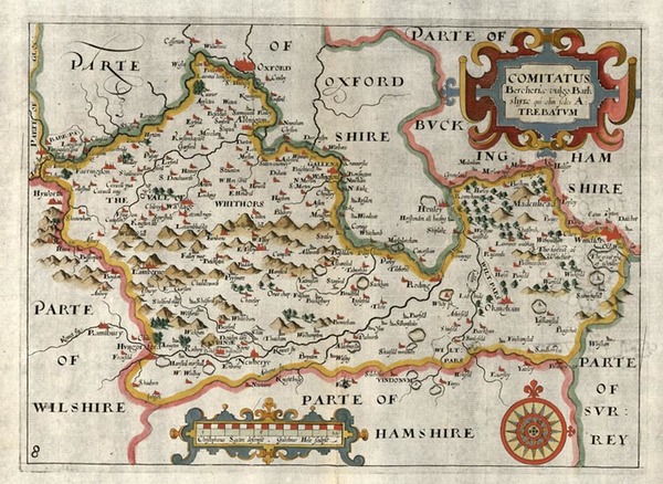 67-Europe and British Isles Map By William Hole / Christopher Saxton