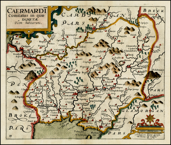 77-Europe and British Isles Map By William Kip / Christopher Saxton