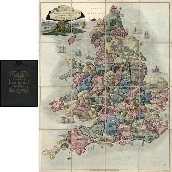 47-Europe, British Isles and Curiosities Map By Edward Wallis