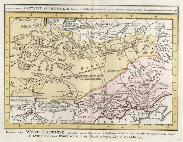 93-Asia, China, Central Asia & Caucasus and Russia in Asia Map By J.V. Schley