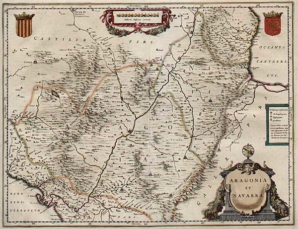 92-Europe and Spain Map By Willem Janszoon Blaeu