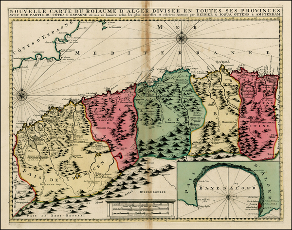 61-Spain and North Africa Map By Reiner & Joshua Ottens