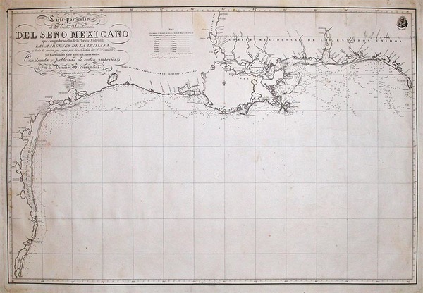 41-Louisiana, Alabama, Mississippi and Texas Map By Direccion Hidrografica de Madrid