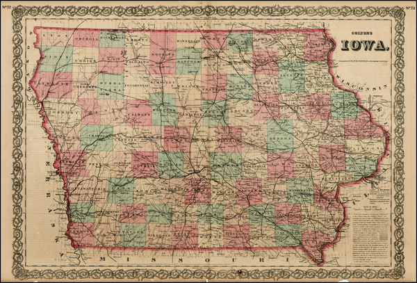 19-Midwest Map By G.W.  & C.B. Colton