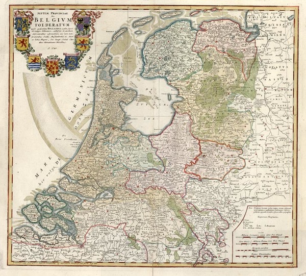 84-Europe and Netherlands Map By Homann Heirs